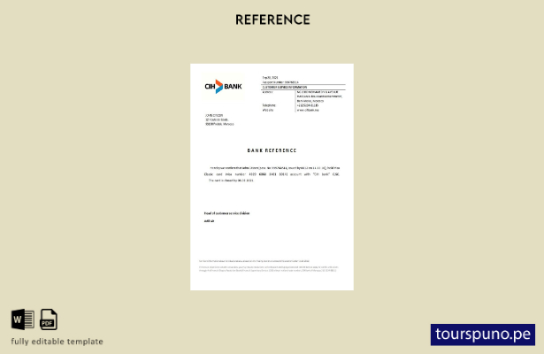 lista para imprimir plantilla de referencia de cierre del banco CIH de Marruecos